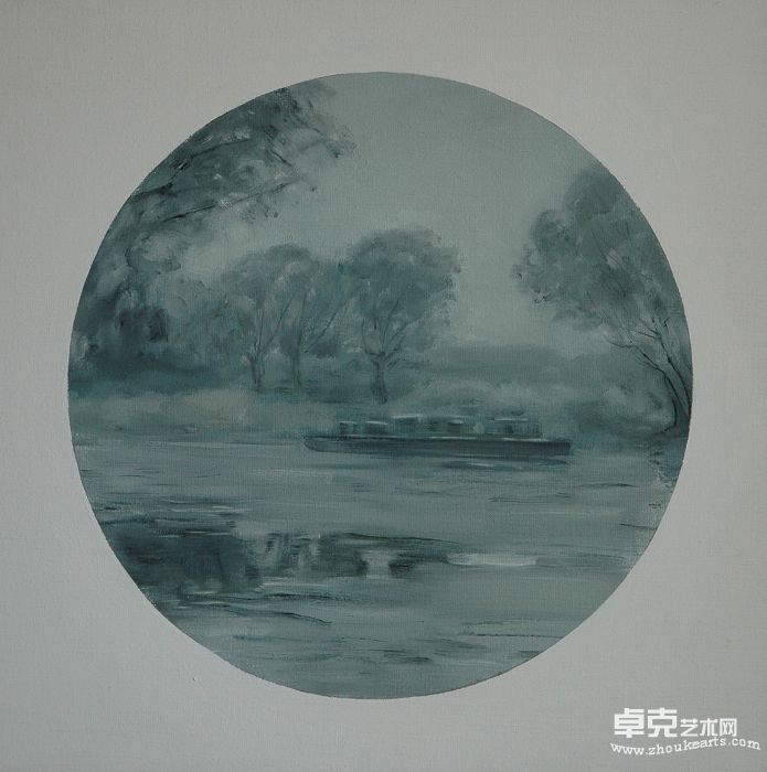 《京城旧影之五》 布面油彩   700×700    2008