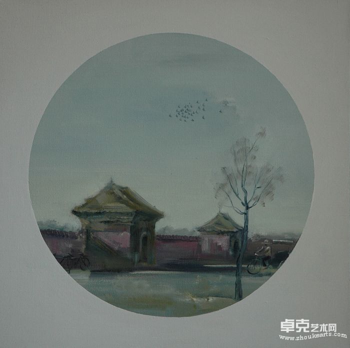 《京城旧影之六》 布面油彩   700×700    2008