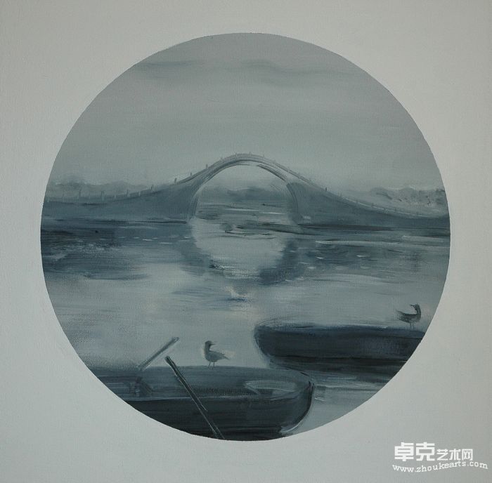 《京城旧影之七》 布面油彩   700×700    2008