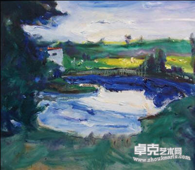 董一点 《南方水边印象之一》 布面油画 70×80cm