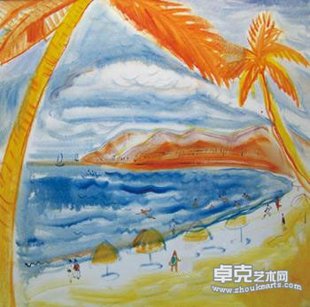 董一点 《在海边》 布面油画 100×100cm 2007