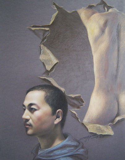 曾国《走过青春》色粉画，69-48cm,2008.jpg69-48cm