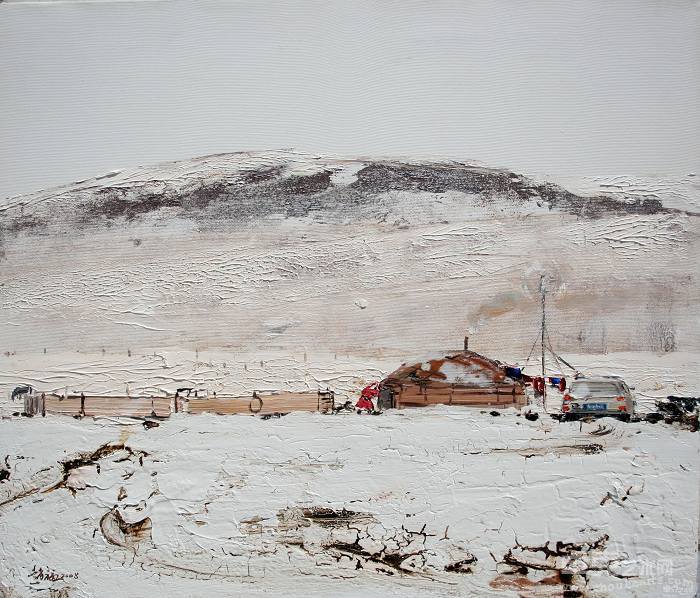 《苏牧冬日》  60X50cm  2008年