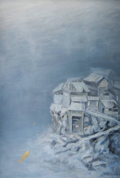 曾国《山峡，你不孤独》NO.4；150.100cm油画，2008