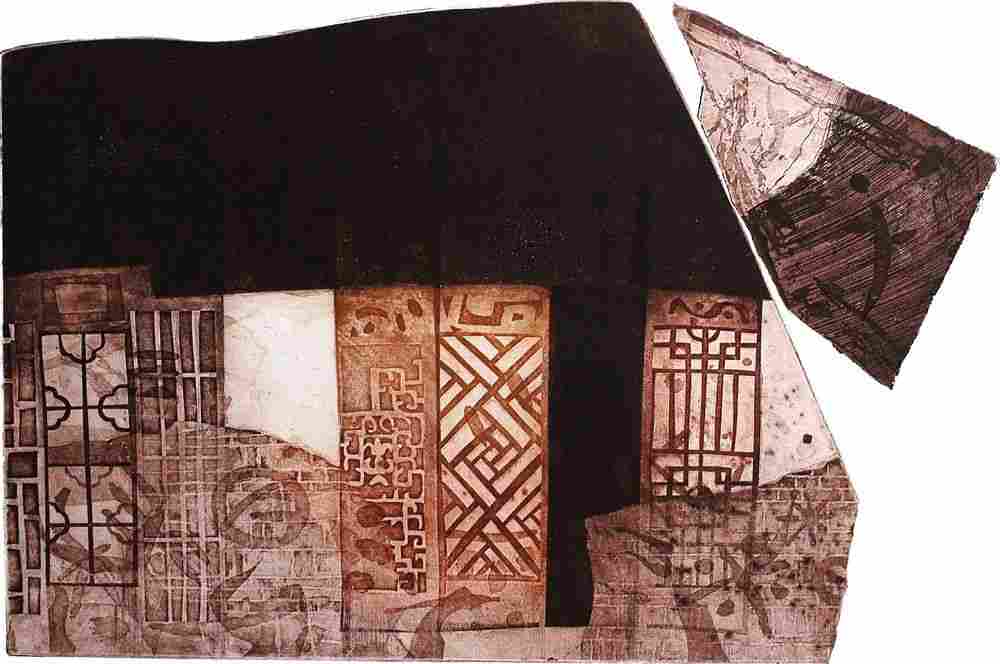 水乡图画之四，锌版，44×56cm，1994