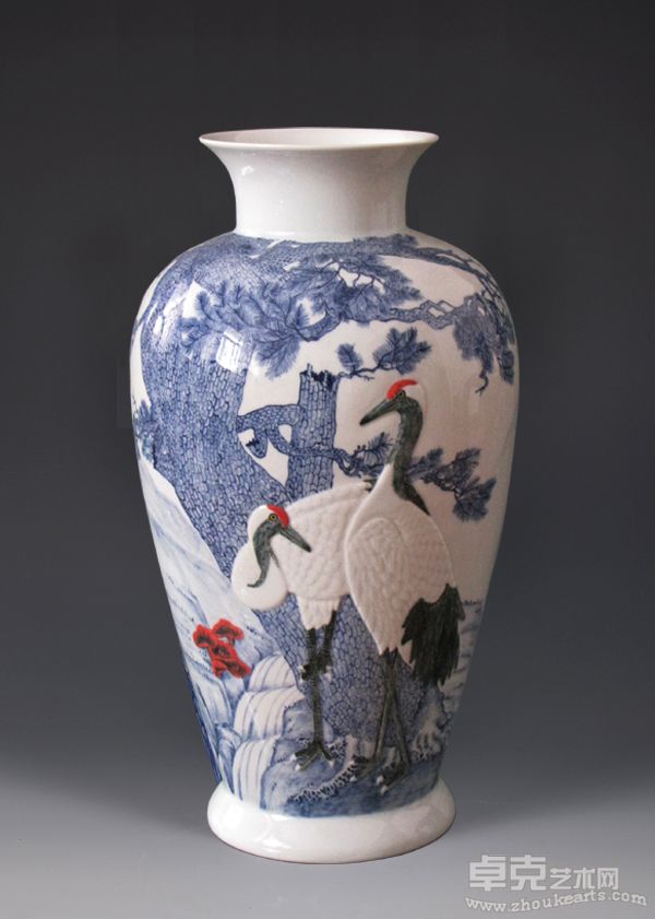 三寿图花瓶