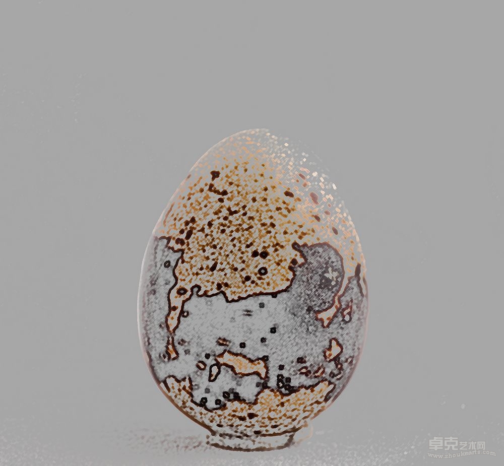 鹌鹑蛋变异系列（六）60cm×60cm