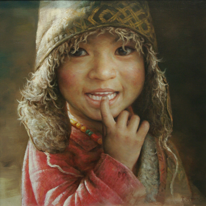 西藏儿童组画180*80