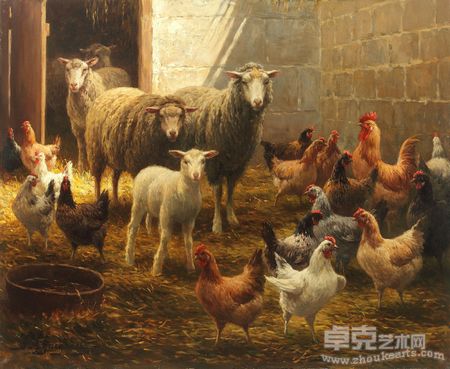 巴比松村的鸡和羊-Chaigneau