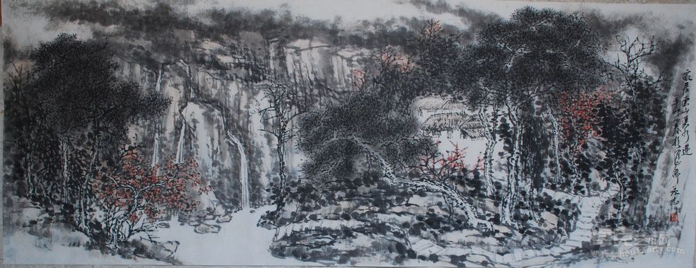 家居云山溪水边69x180cm