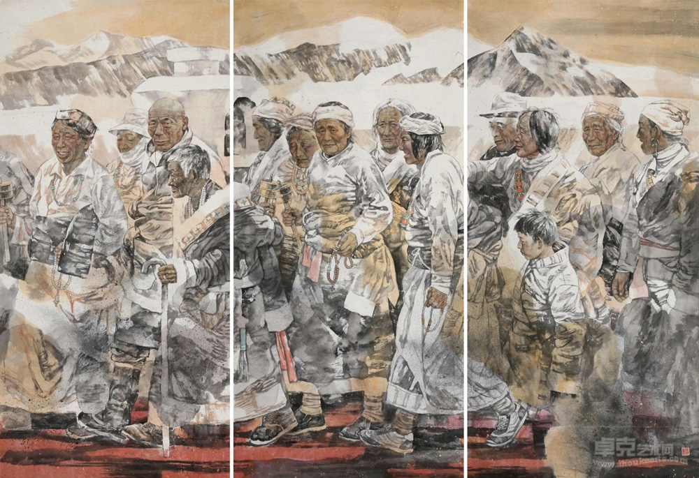 圣山祥云  入选第二届中国百家金陵画展270x200cm