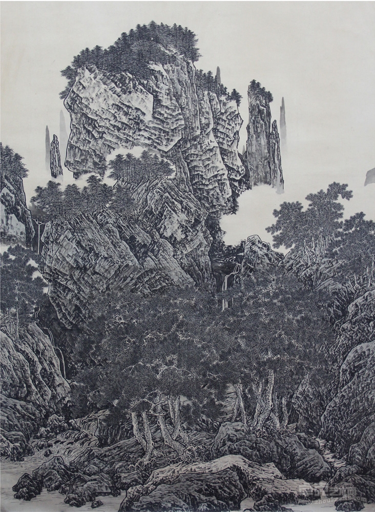 临李唐《万壑松风图》139.8×188.6cm