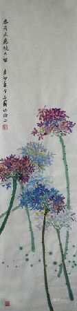 《花卉四屏——融》35×140cm