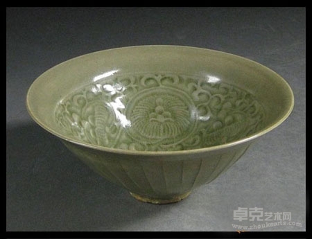 中国最美的青瓷宋耀州窑印刻花瓷碗