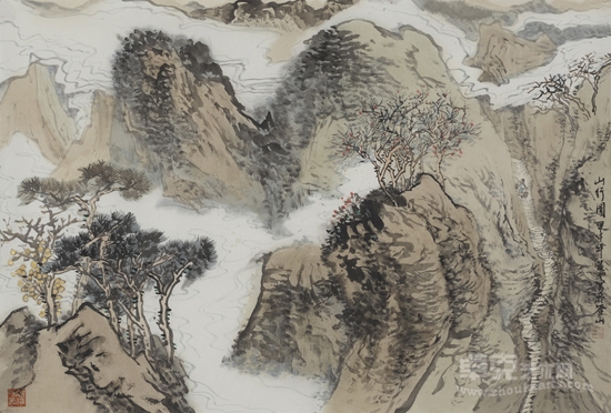 宗炳《画山水序》云:"竖画三寸,当千仞之高;横墨数尺,体百里之远.